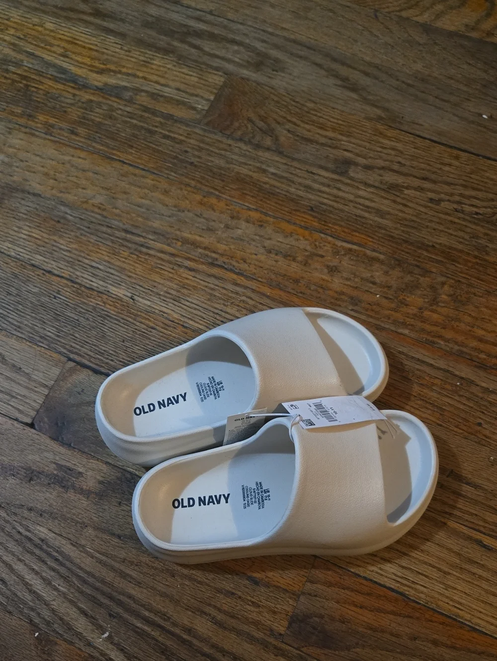 Old Navy Kids White Slide Sandals - Simple Open Toe Slides
